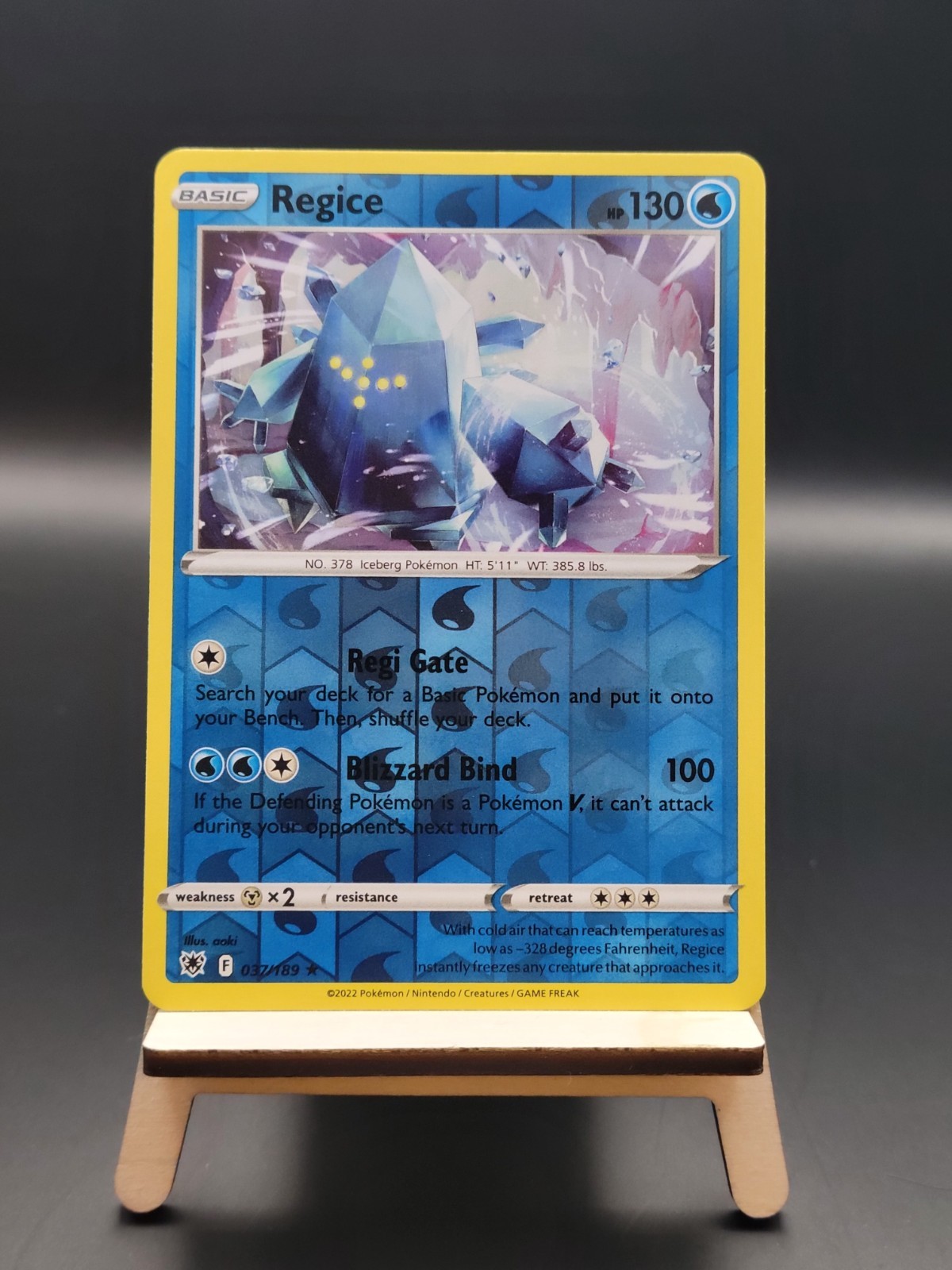 Regice - 037/189 - Reverse Holo #37 - Pokemon Sword & Shield: Astral Radiance