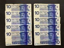 Netherlands 10 Gulden Vintage Banknote Set (10) LOT: 0706-011