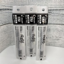 Pilot FriXion Erasable Rollerball Pen Black Plus 3 x 0.7 Fine Black refills -NEW