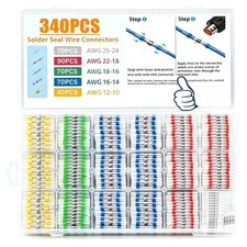 160/340x Heat Shrink Wrap Butt Connectors Solder Seal Sleeve Wire Slderstick Kit