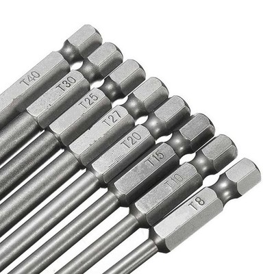 Praktischer Schraubendreher Bit 8-teilig extra lang Handwerkzeug 1/4 Zoll magnet