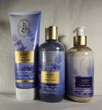 Bath Body Works LAVENDER VANILLA Body Cream, Lotion, Body Wash Set of 3