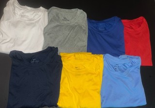 Lote de 7 camisetas Nike Dri Fit en blanco para hombre talla XL de poliéster