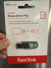 SanDisk Phone Drive Flip 256GB Two In One USB A Apple iPhone LIGHTNING