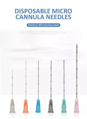 New 50Pcs High Quality Disposable Micro Cannula 22G 50mm Blunt Pins Blunt-tip US