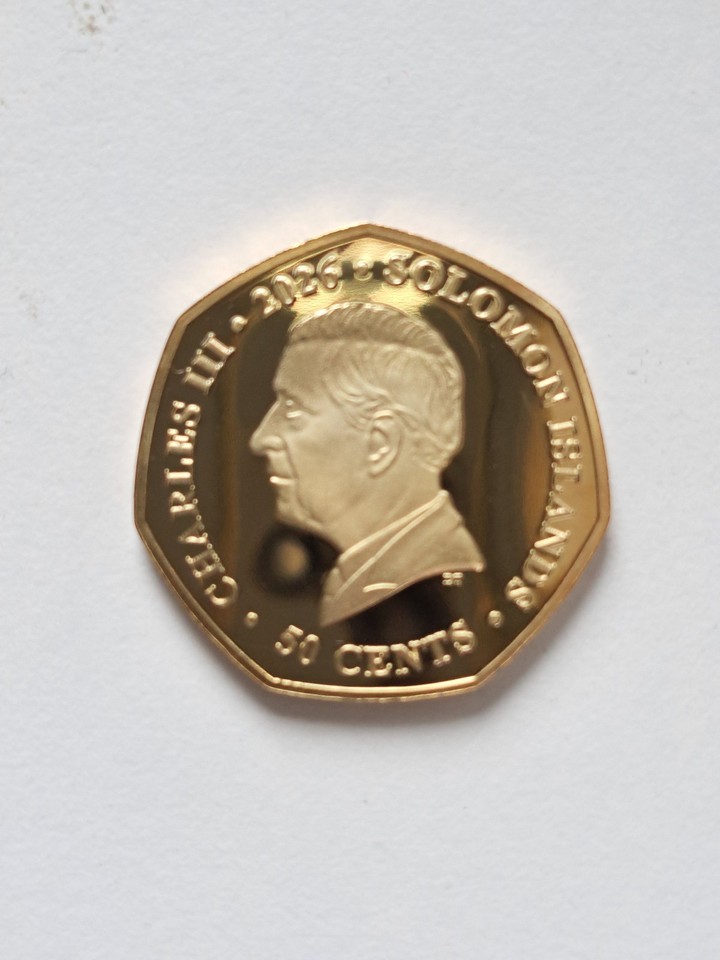 Uk Coin Collection Rabbit A 2026 Solomon Islands Peter Rabbit 'January' gold layered 50 cents ...