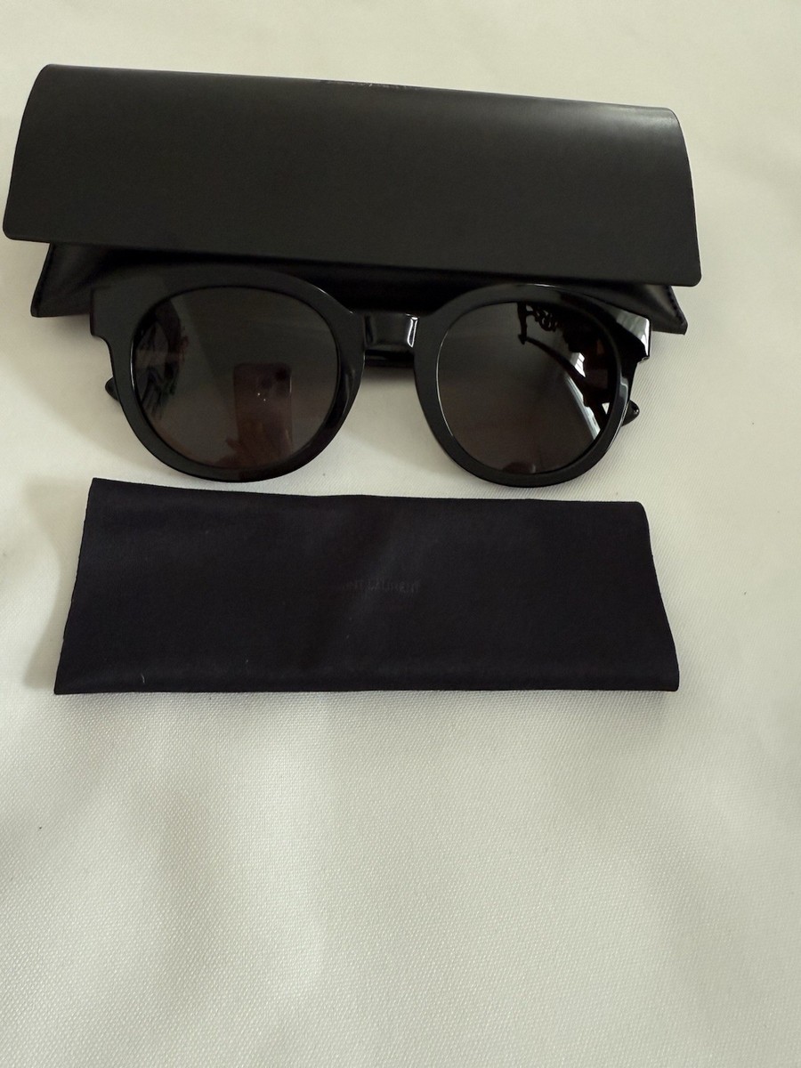 Saint Laurent black acetate monogram sunglasses SL M15 black /grey
