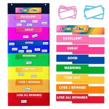 Behavior Chart for Classroom 46  " H x 17 " W Student Behavior Incentive Pock...