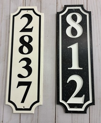 Custom Address Sign | Engraved House Numbers | Weatherproof Stone Look 5.25''x16''