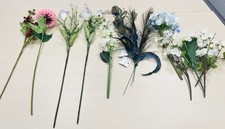 Big Bundle of Odds Artificial Flower Stems Mixed Colours