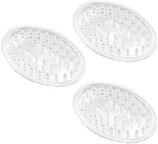 Idesign Hand Soap Holders, Small Oval Soap Dish Made of Durable Plastic, Set of