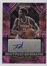 2023-24 Panini Prizm Draft Picks Purple Ice 33/99 Timmy Allen #DPA-TAL Auto 15ej
