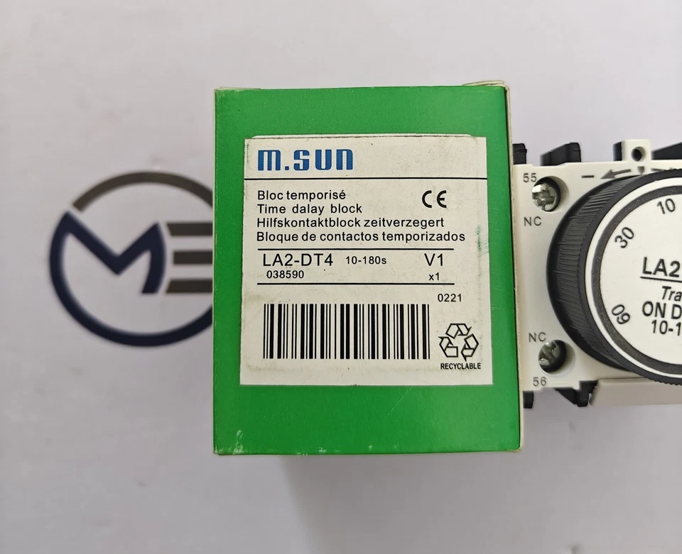 M.SUN LA2DT4 ADD ON CONTACTOR TIMING 10-180S LIVRAISON RAPIDE GRATUITE - Photo 2/4