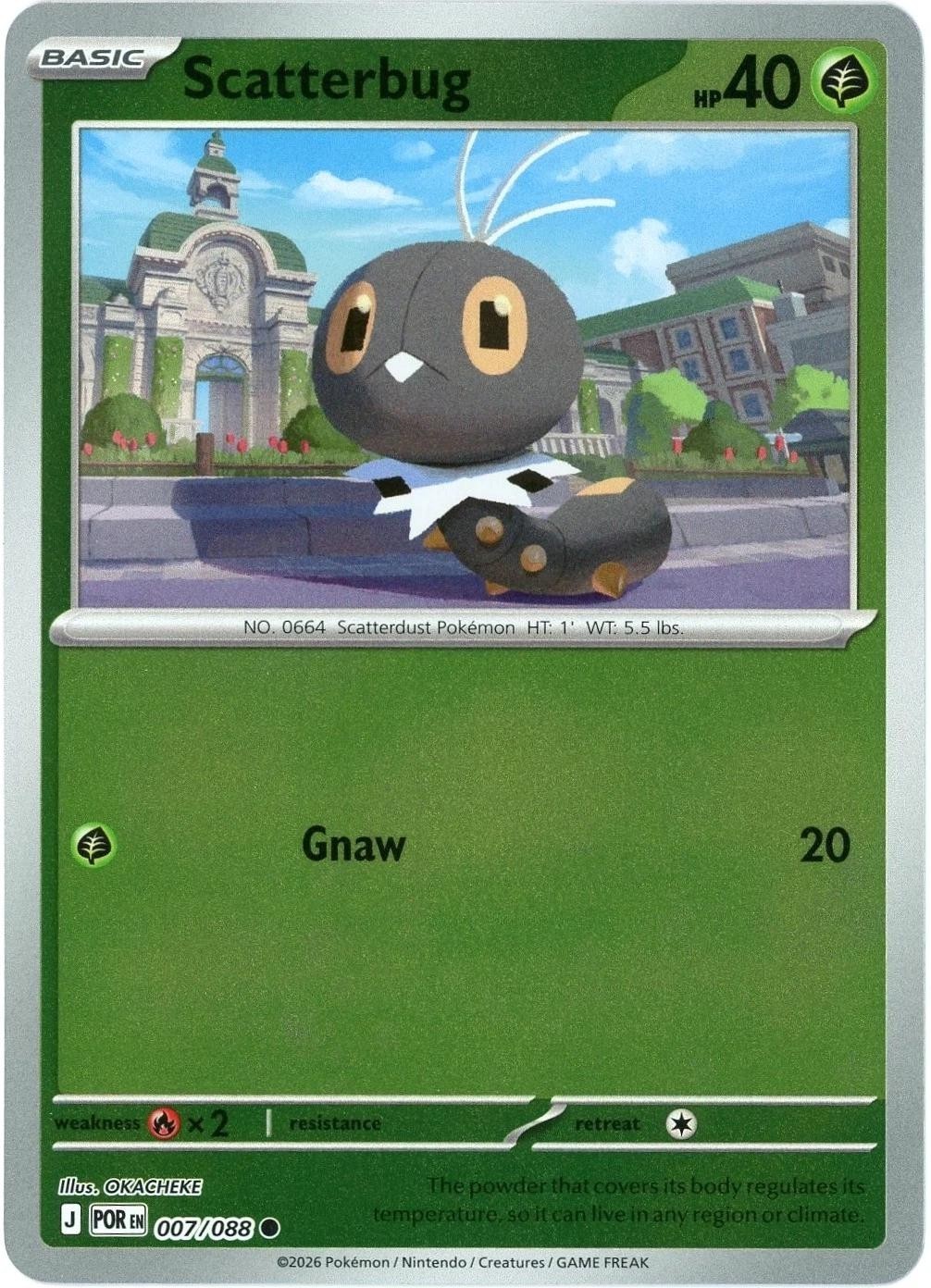 Scatterbug - 007/088 - Reverse Holo - Pokemon Perfect Order