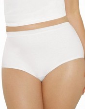 Fruit Of The Loom Brief 3 Pak Full Cut Cotton Size 5-10 NWT WHITE