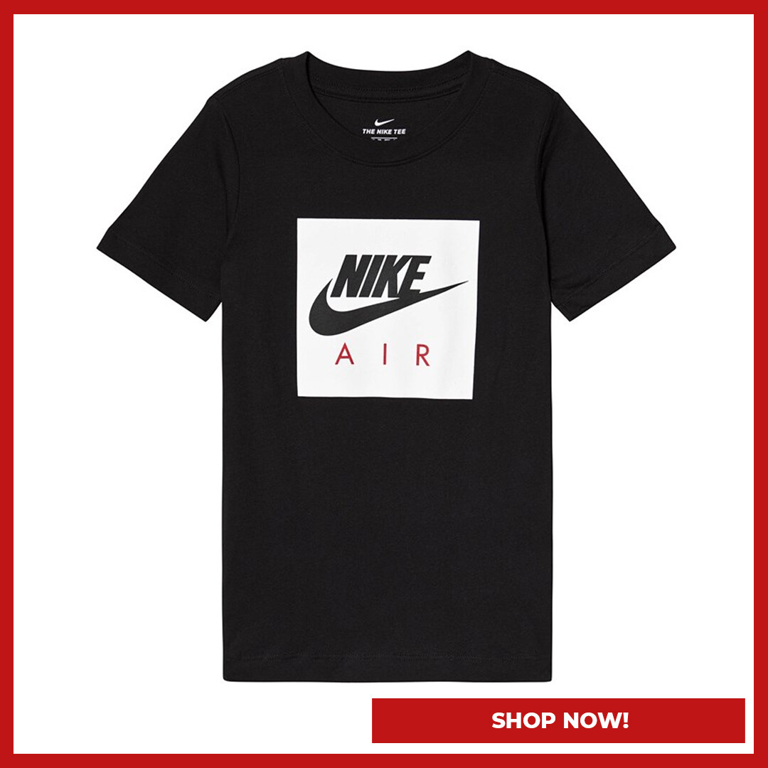 NIKE - Black Nike Air Tee Shirt (Black / White) unbeatable comfort 10Y | eBay