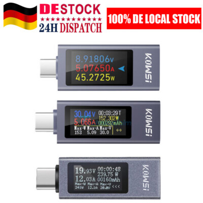 KWS-2303C/KWS-2302C/KWS-2301C DC4~30V Type-C Tester Voltage Current Power Meter