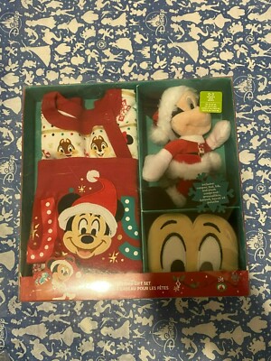 New Disney Baby Mickey Mouse Holiday Gift Set for Baby 0 - 3 months with tag 