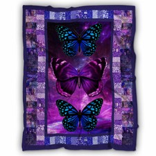Butterfly Blankets, Fantasy Butterflies Blanket, Fleece Sherpa, Butterfly Gifts