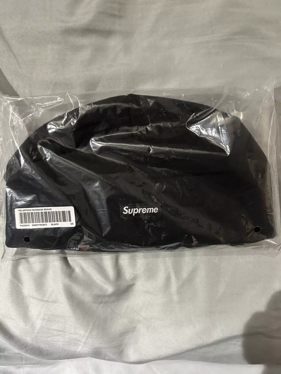 Supreme Polartec Facemask Beanie Hat Mask Black TNF OS FW22