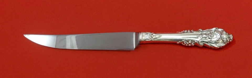 Sir Christopher by Wallace Sterling Silver Steak Knife Serrated Custom 8 3/4" - Image 2 of 4