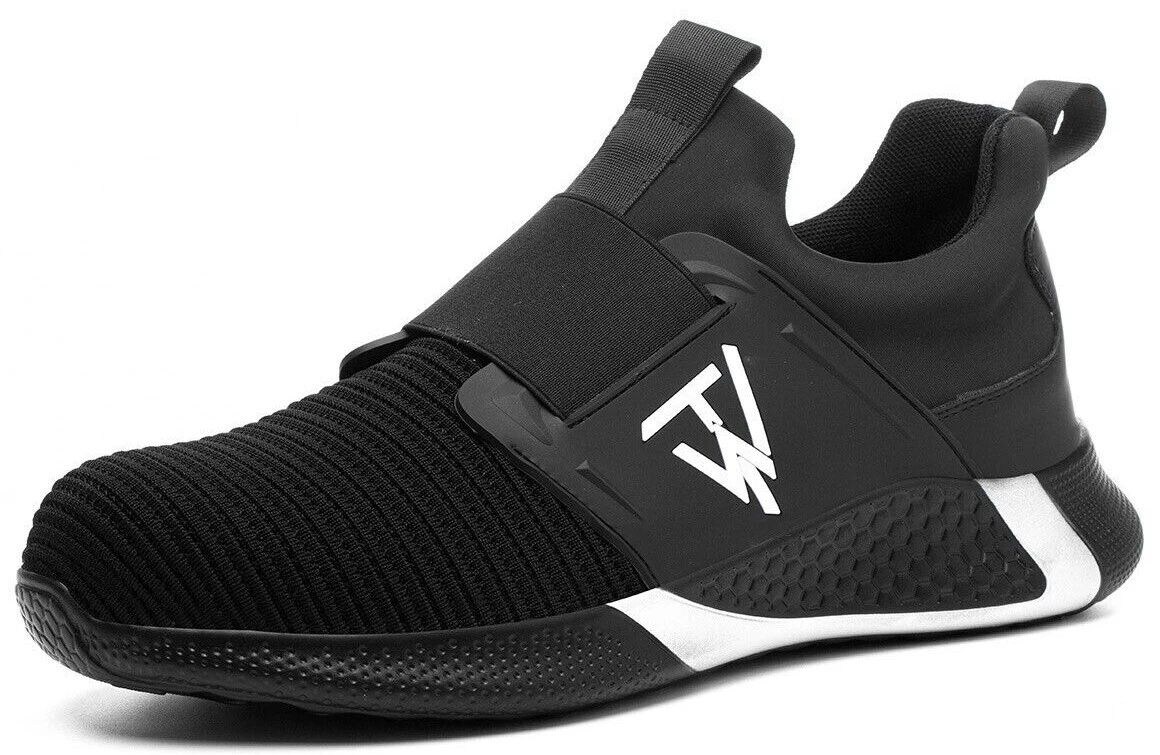 Mens Ankle Safety Trainers Work Boots Ladies Womens Black Steel