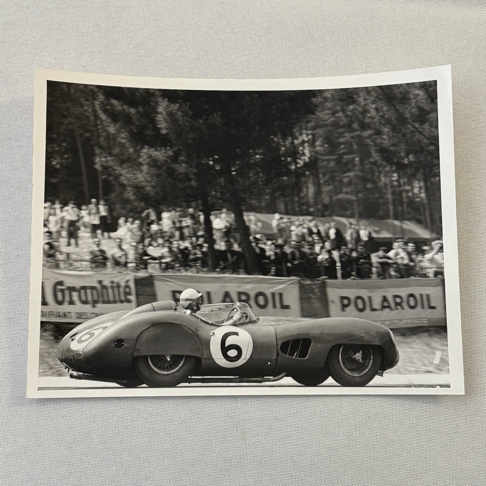 Vintage 1959 Aston Martin DBR1 LeMans Racing Photo Print Maurice Trintignant