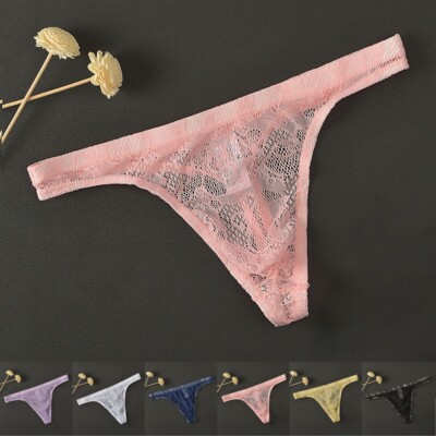 Neu Slips Unterwäsche G-String Transparent Spitze Unterhosen Atmungsaktiv