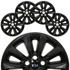 4 for Kia Sorento L LX 2019 2020 Black 17" Wheel Skins Hub Caps Alloy Rim Covers