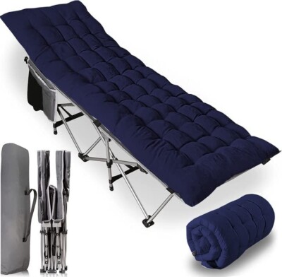 Zone Tech Camping Cot and  Cot Pad Sleeping Mattress Adults & Kids Portable
