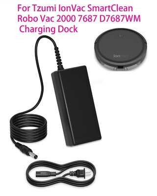 AC Adapter For Tzumi IonVac SmartClean Robo Vac 2000 7687 D7687WM Charging Dock