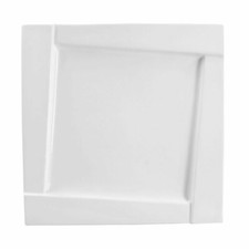 Dessertteller Porzellan Geschirr Servierteller Elegant Teller Quadratisch 16,5cm