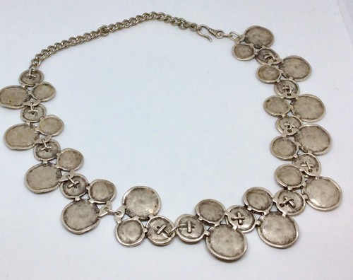 Designer Silver Necklace Handmade New Reversable Chocker - Picture 5 of 6