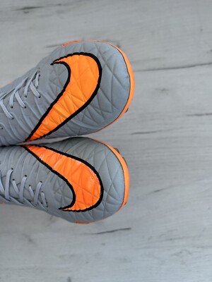 Nike Hypervenom Phinish FG Gray Orange Football Cleats Boots US8