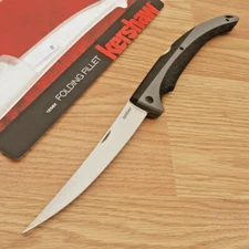 Kershaw Fillet Folding Knife 6.25" Stainless Steel Blade Black Synthetic Handle