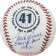 Tom Seaver Autographed Commemorative Baseball Inscribed Hall of Fame 1992 JSA