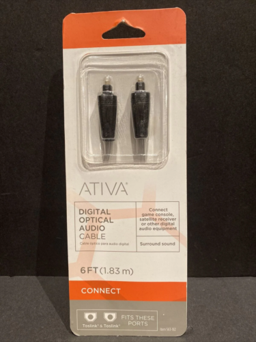 6FT Premium Digital Audio Optyczny kabel światłowodowy Toslink SPDIF Przewód 6 stóp HD - Zdjęcie 1 z 4