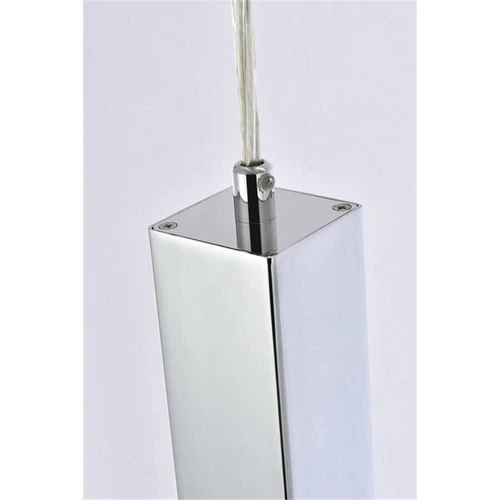 Elegant Lighting Weston 1-Light Modern Metal and Crystal Pendant in Chrome - Picture 6 of 8