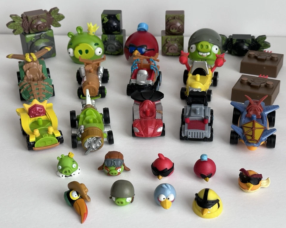 Angry Birds Go Jenga Game Terence Bubbles Chuck + Kart Racer Lot Removable Heads - Image 4 of 4
