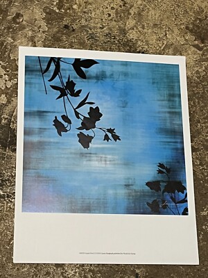 World Art Group Aqua Floral II by James Beurghardt Serene Water & Branches Cards