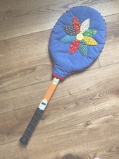 VTG MacGregor Speedwood Wood Tennis Racquet w/ Homemade Quilted Cover Mancave