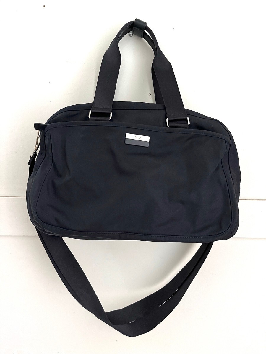 agnes b voyage Duffel (Boston or Weekend) Travel Bag Navy Nylon Made in France