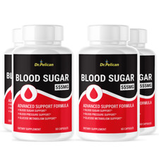 Blood Sugar- Cardiovascular Health, Blood Pressure  Sugar Support- 4 Bottles