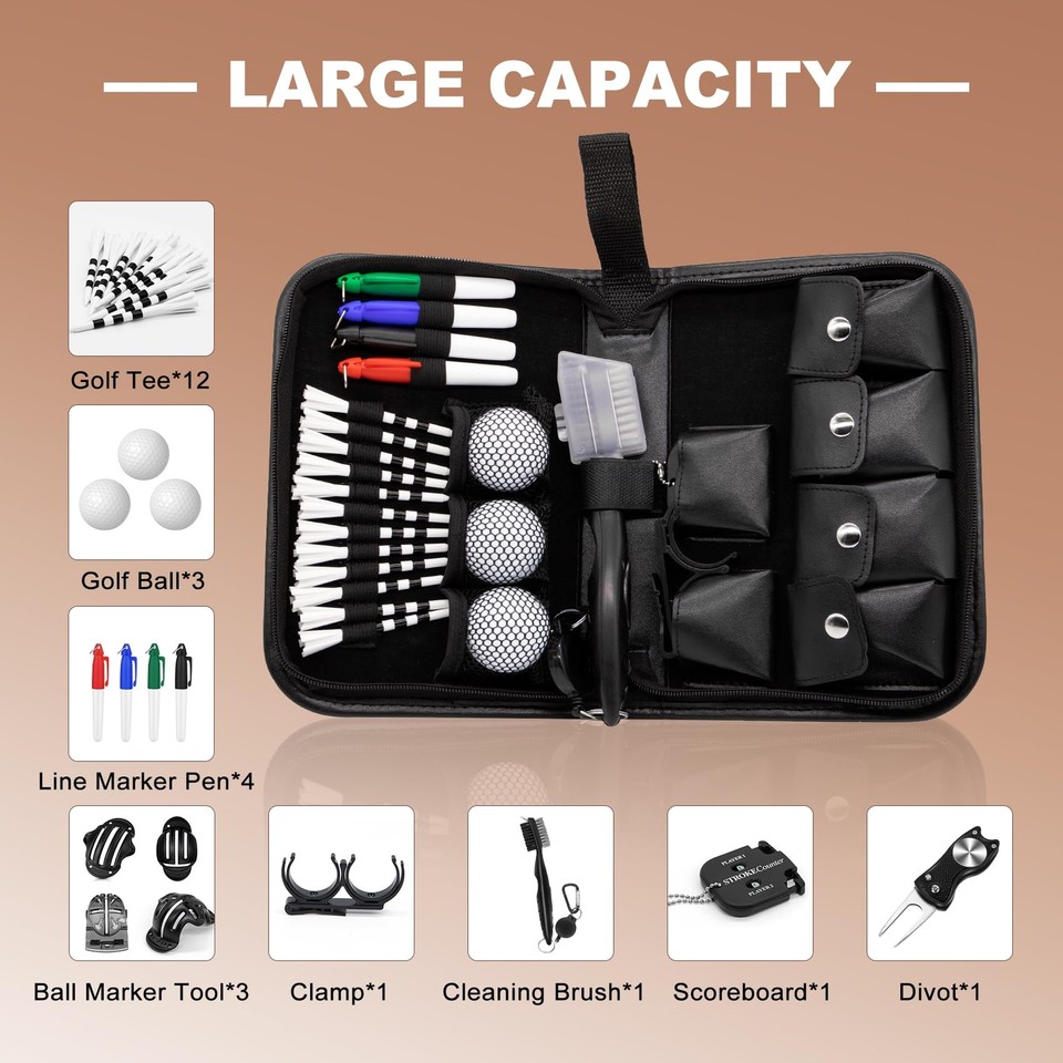 Golf Accessories for Men and Women Golf Gifts for Him with Leather Case