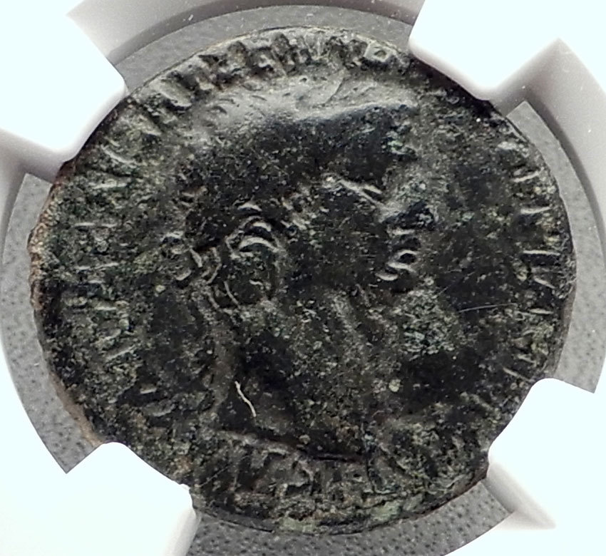 CLAUDIUS Authentic Ancient 41AD Perinthos Thrace Roman Coin w ISIS NGC ...