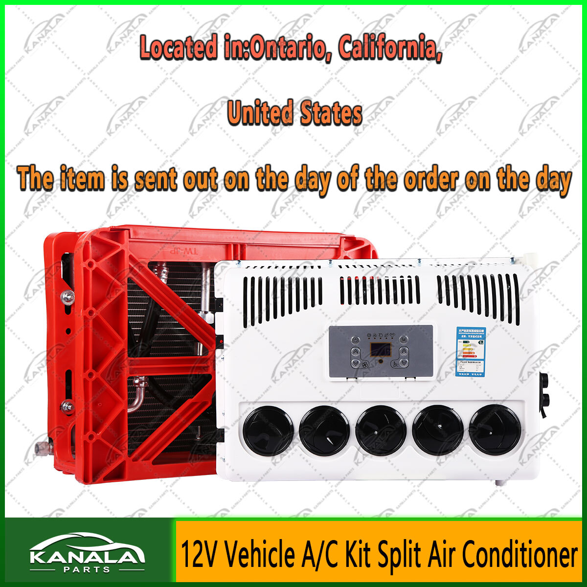 12V 12000 BTU Truck Cab Air Conditioner Split AC For Semi Trucks Bus RV Caravan