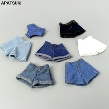 Fashion Denim Jeans Bottoms Shorts For 11.5" 1/6 Doll Clothes Outfits For Blyth