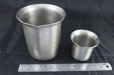 Bundle: VOLLRATH Stainless Steel Beakers, 50mL 250mL, #80050 #80250