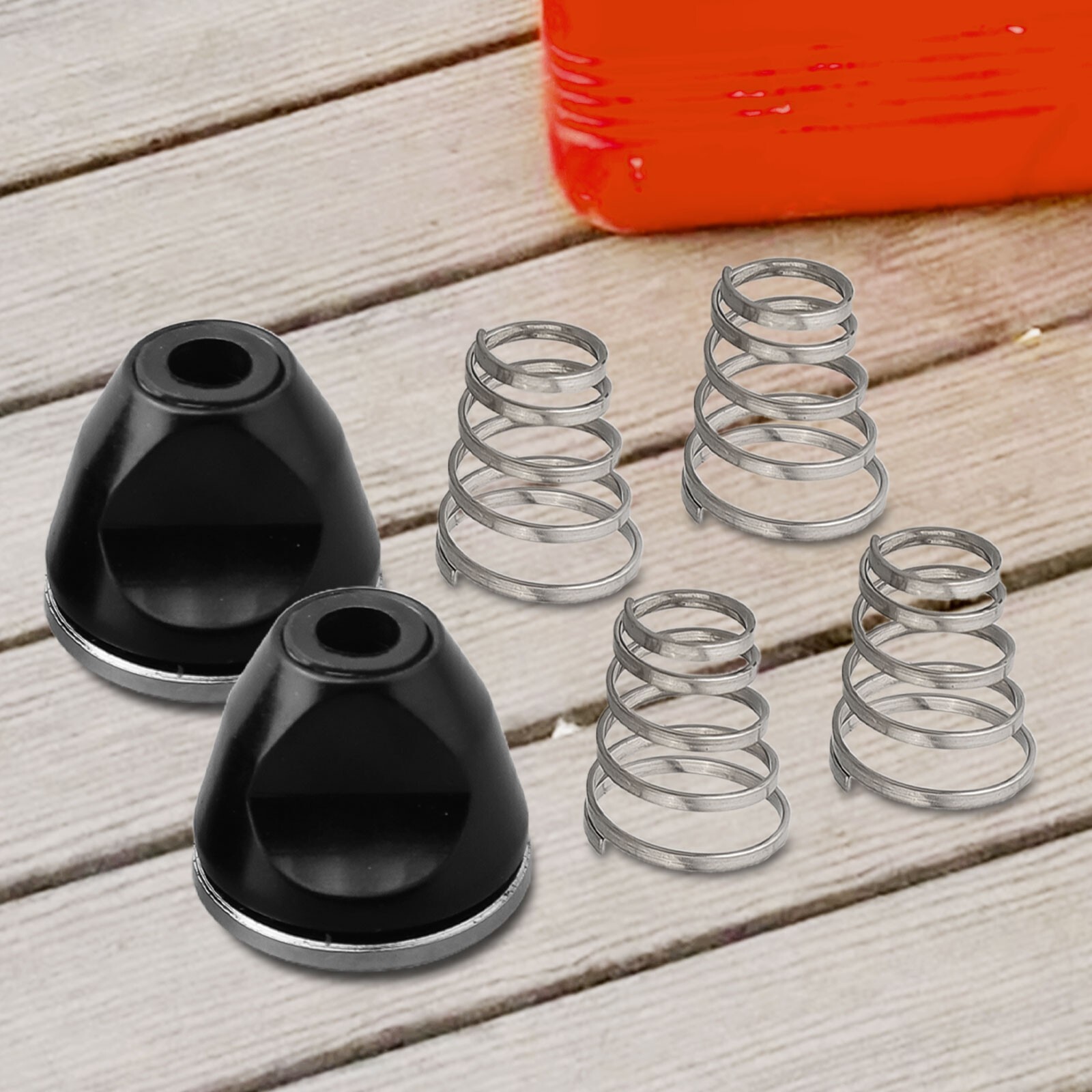 4x Quick Release Bike Wheel Skewer Spring & 2x M5 Nut Screw Nut Axle