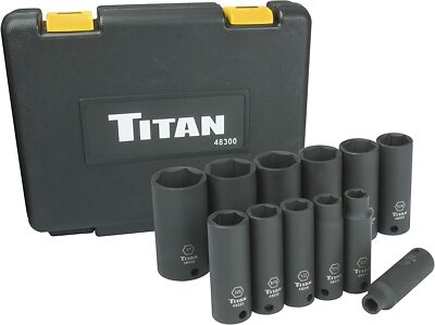 Steel Vision 3/8\" Drive SAE & Metric Impact Socket Set – Deep & Standard Sockets, Chrome-Moly Steel, Laser-Etched Markings, Durable & Versatile (1/4\"_SAE&Metric_44pc